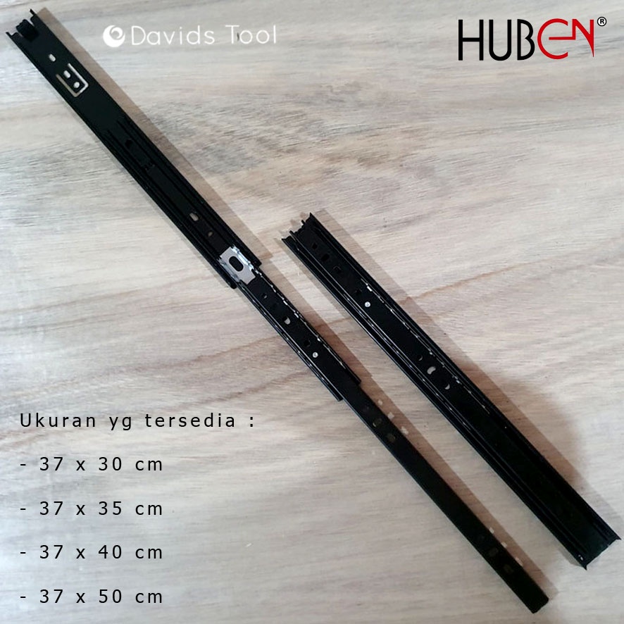 Huben Rel Laci Double Track Meja Lemari Hitam Rell 40 50 Cm