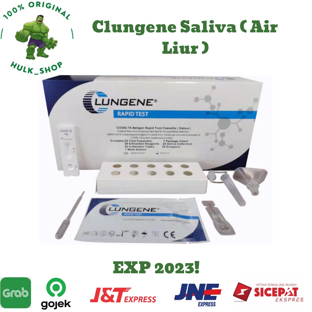 Saliva Antigen Test air liur Lungene 1 box isi 20pcs
