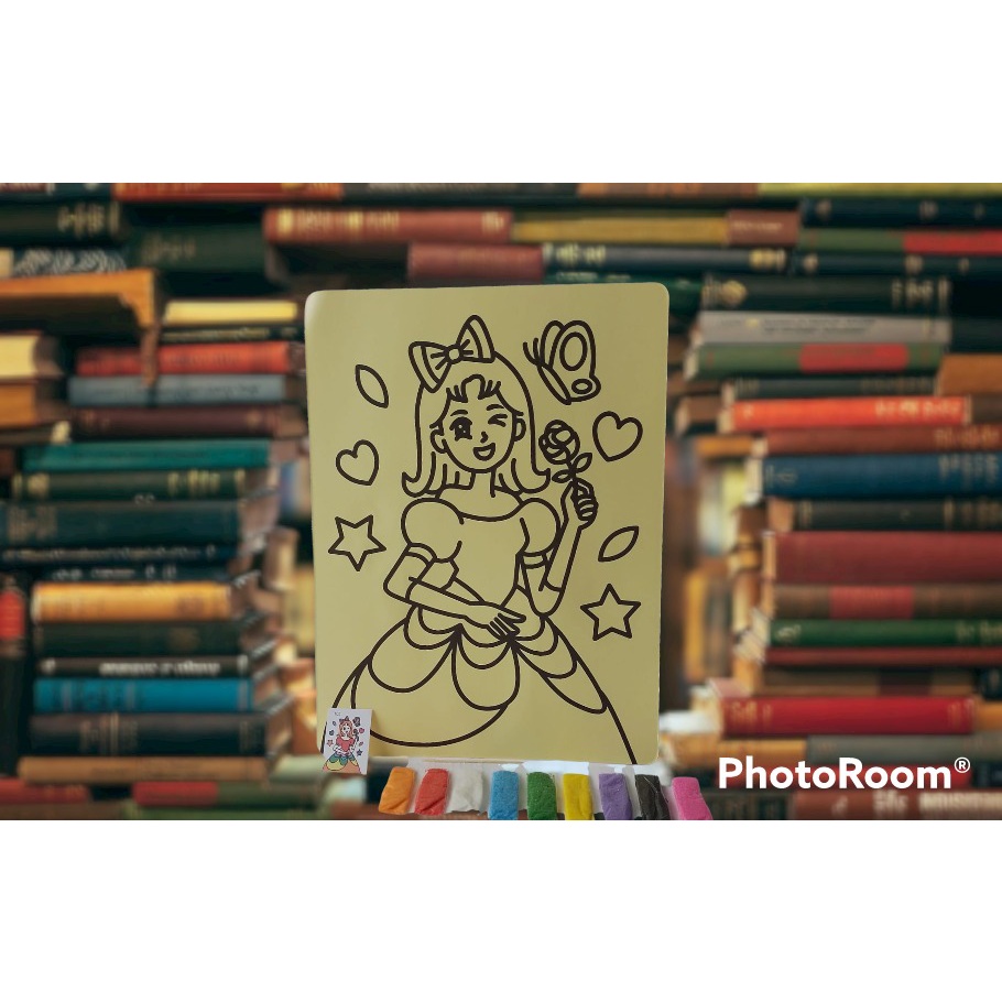 Mainan Edukasi Kertas Mewarnai Dengan Pasir | mewarnai dengan pasir | buku mewarnai | mewarnai murah