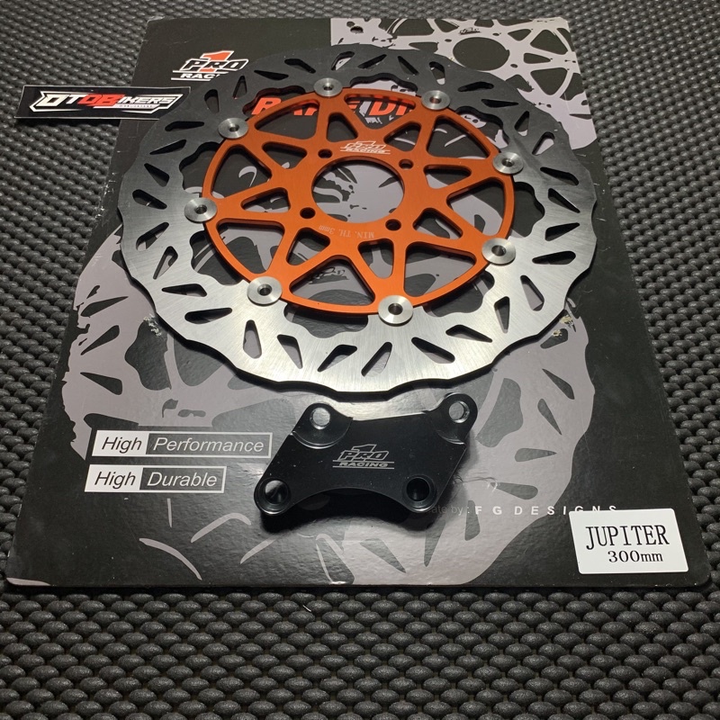PIRINGAN CAKRAM PRO1 ORIGINAL 300 mm YAMAHA JUPITER Z Z1 MX 135 VEGA R NEW ZR RX KING FIZR FLOATING DISC bukan moto1 psm ktc pro 1 300mm-ORANGE