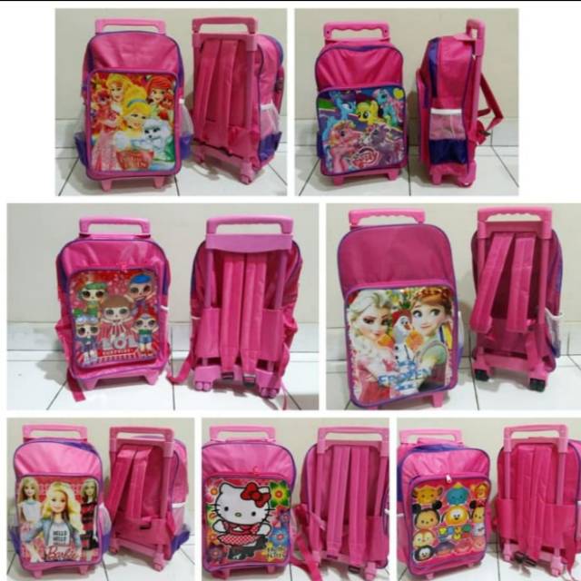 Tas Trolly Anak Sekolah . Tas Trolly Anak Perempuan . Tas Trolly Frozen . Tas Roda Anak