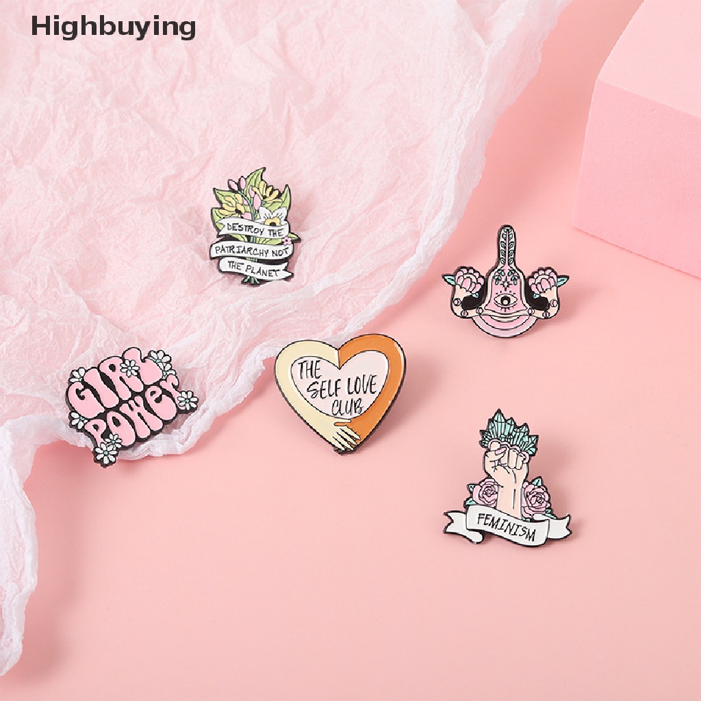 Hbid Bros Pin Enamel Desain Wanita Rahim Power Club Love Untuk Hadiah