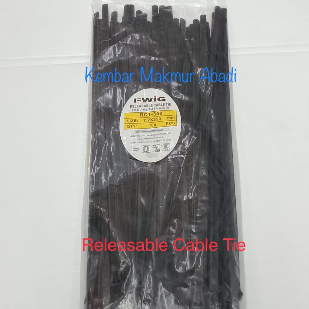 Kabel Ties Releaseable 7.2x350mm (35cm) / Kabel Ties Buka 35 cm / Ties 35cm Releasable