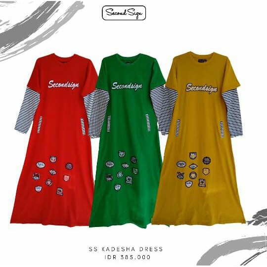 gamis kaos Second Sign ori Kadesha Dress sale