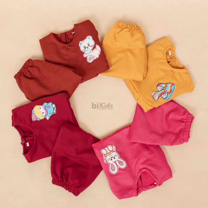 bi.kids ~ set anak Ruffle/Setelan anak perempuan 1-5th