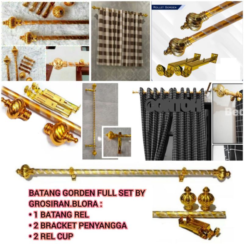 Batang korden full set Murah REALPICT/besi korden full set 1meter/1,5meter/2meter