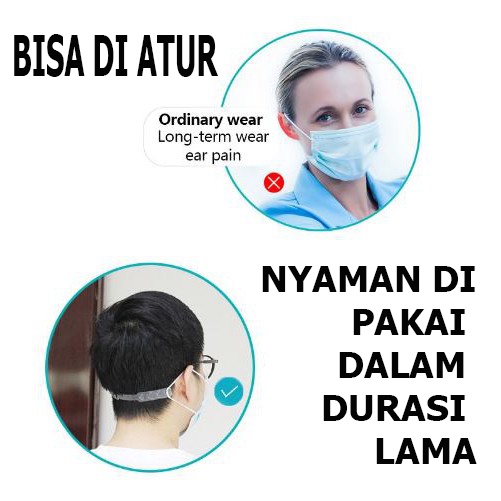 Pengait Tali Masker Silicone  Hijab Penyambung Mask Silikon jilbab connector penghubung Hook HIJAB Konektor MASKER HIJAB