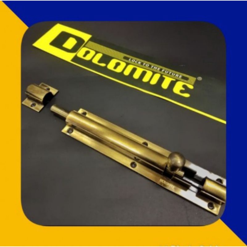 Grendel/slot/kunci tambahan pintu/jendela Dolomite 6 inch antik Brass AB GR-2203