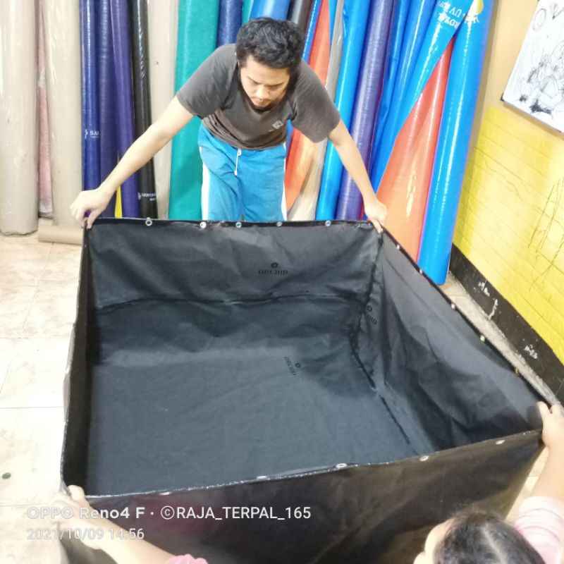 kolam terpal kotak PVC ORCHID180x70x50 free pembuangan air