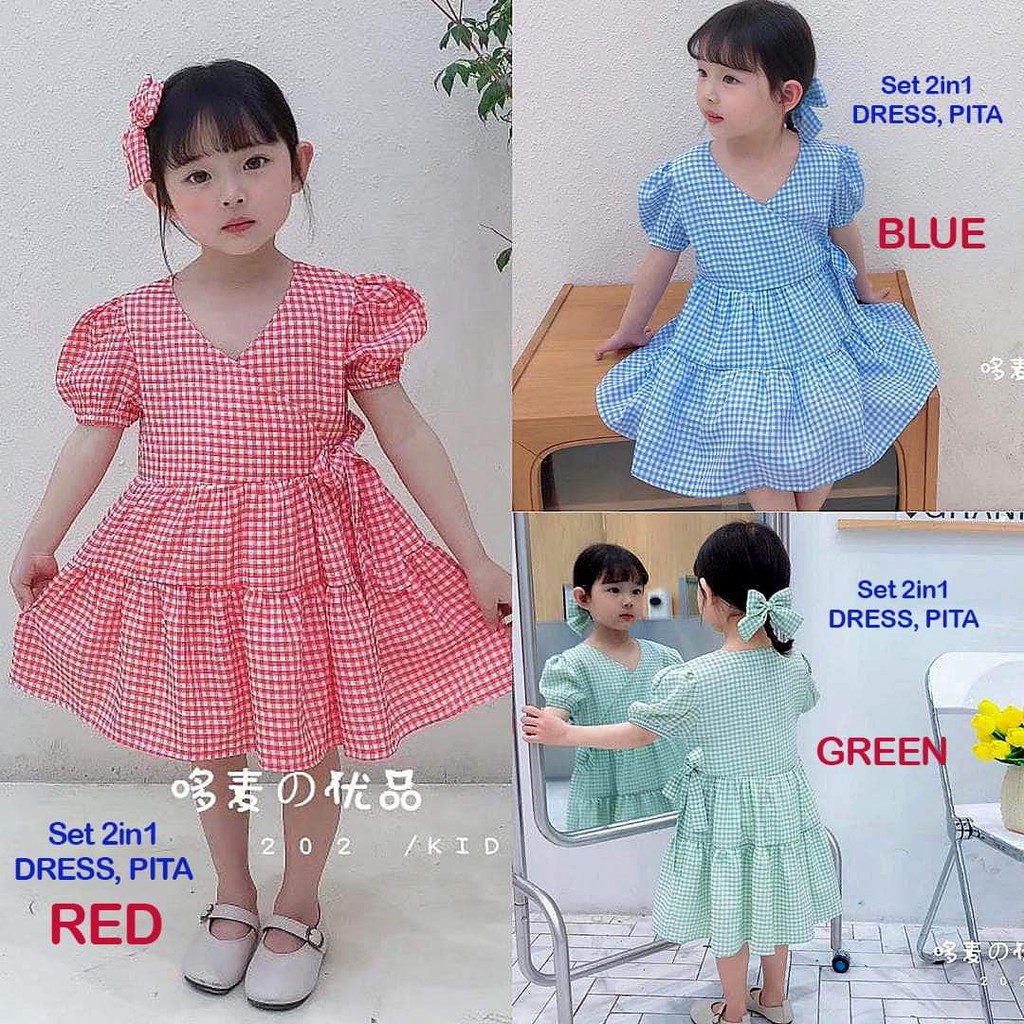 Dress Anak Perempuan Dengan Pita Mimosa Square