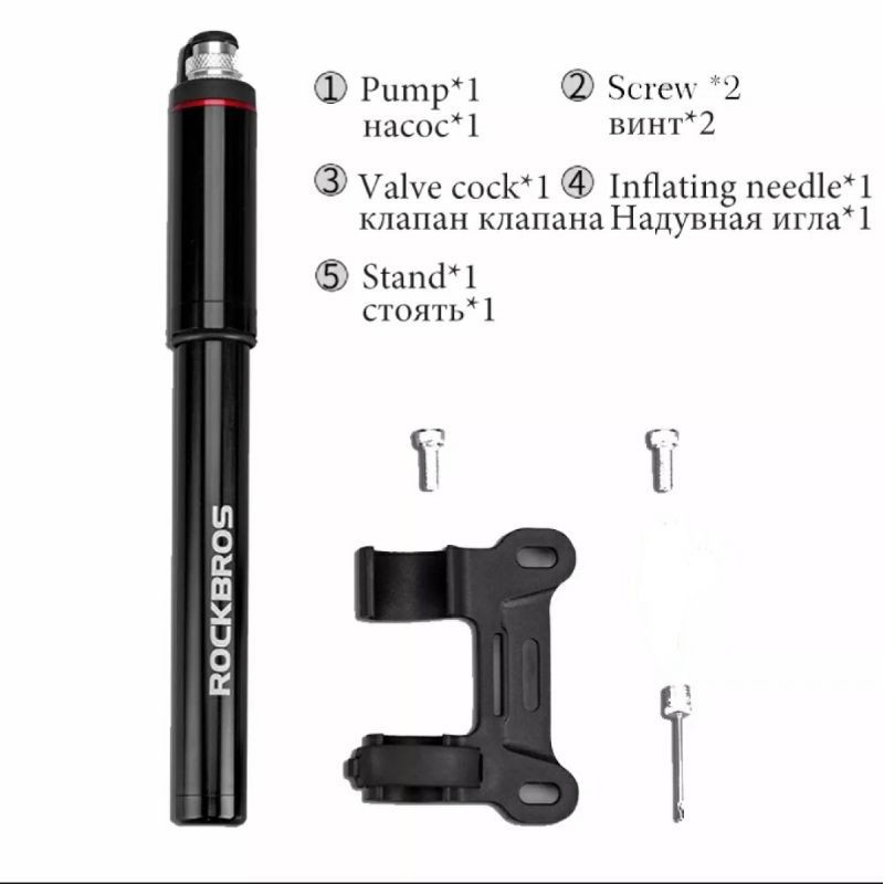 Rockbros JB-PB-004 atau JG-06 Bike Portable Mini Pump pompa sepeda mini 160 psi