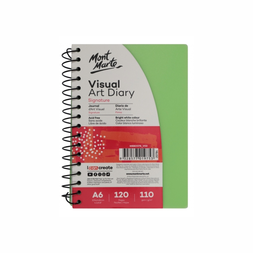 

MM Visual Art Diary PP Coloured Cover A6 TYPE MSB0078