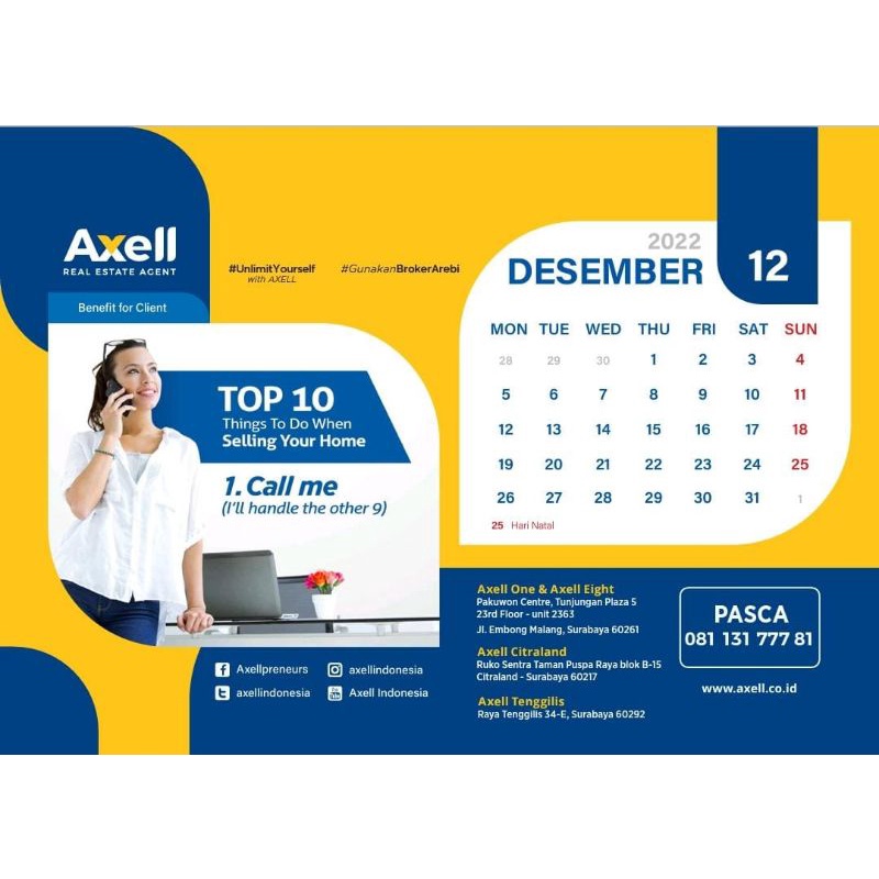 AXELL INDONESIA KALENDER 2022