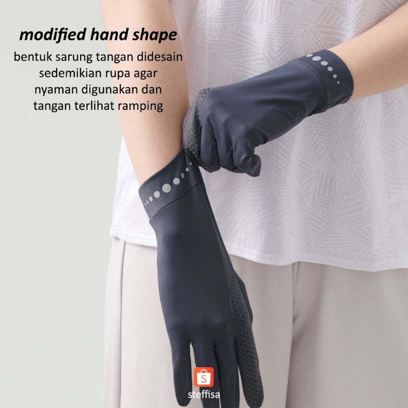 PREMIUM GLOVES motif honeycomb | Sarung tangan riding cycling motor outdoor wanita pria unisex anti slip touchscreen anti uv impor