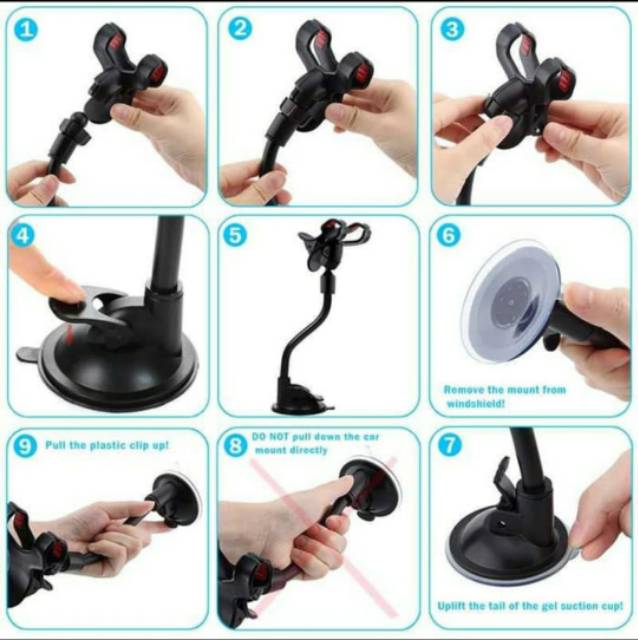 holder handphone gps panjang mobil motor car mount holder