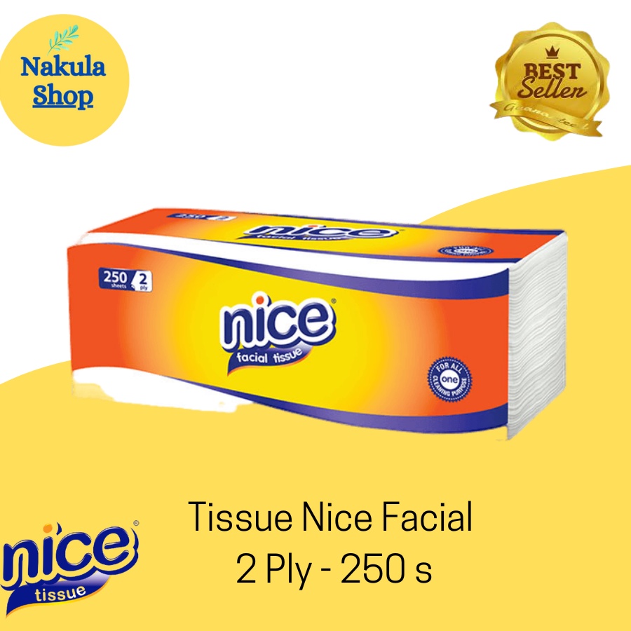 Tissue Tisu Nice 250 Sheets Facial - 2 Ply