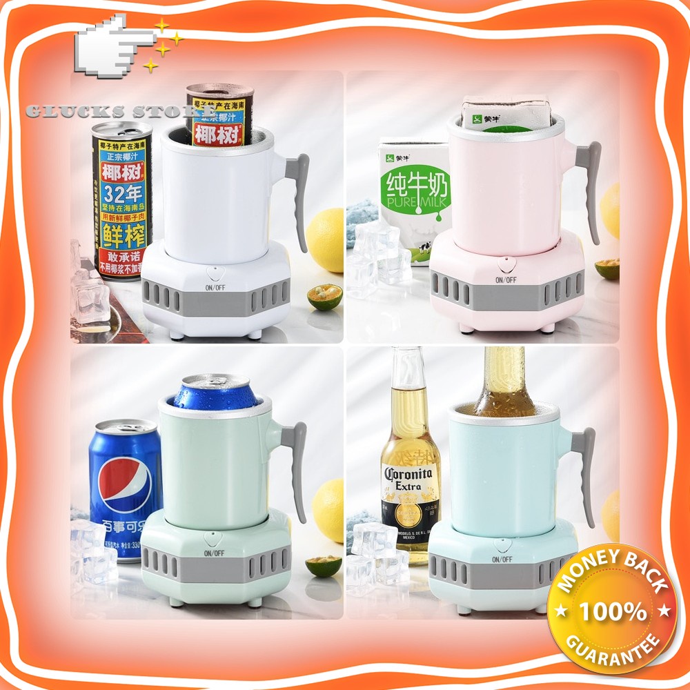 Cooling Mug Cup Smart Beverage 420ml Cooler Fast Alat Pendingin Elektrik Gelas Minuman Kulkas Mini F