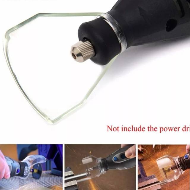 Cover penutup pelindung transparan bor chuck dremel tuner grinder geinda