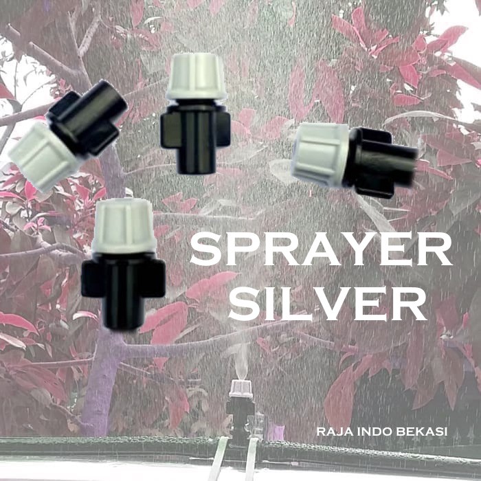 Sprayer Silver Nozzle Abu-Abu Fogger Pengkabutan Head Mist Misting Nozel Nepel Kabut Irigasi