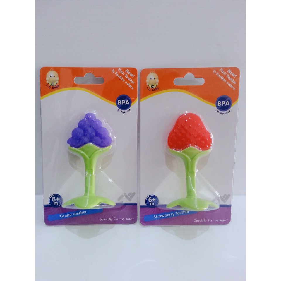 IQ baby Teether Fruit Strawberry / Grape / Orange Gigitan Bayi
