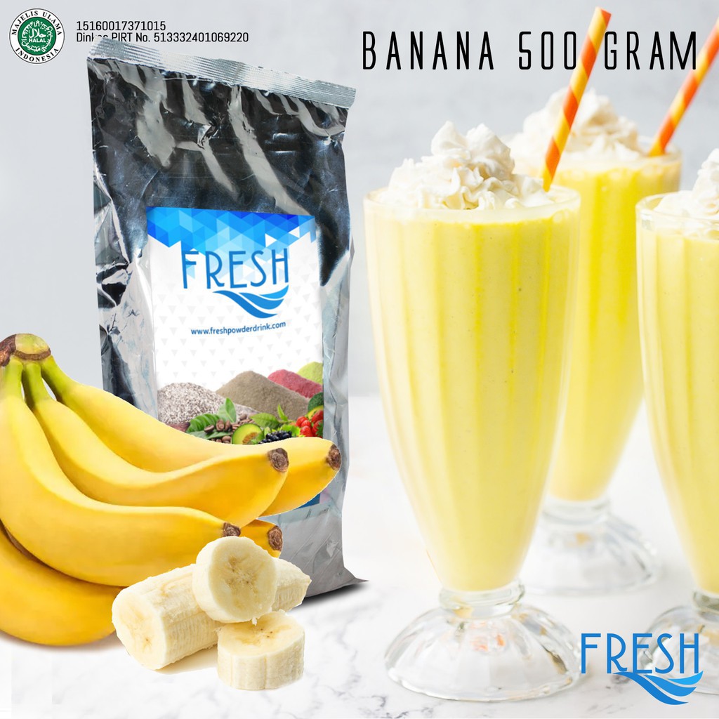 

BUBUK MINUMAN RASA BANANA BUAH PISANG FRESH POWDER DRINK 500 GRAM