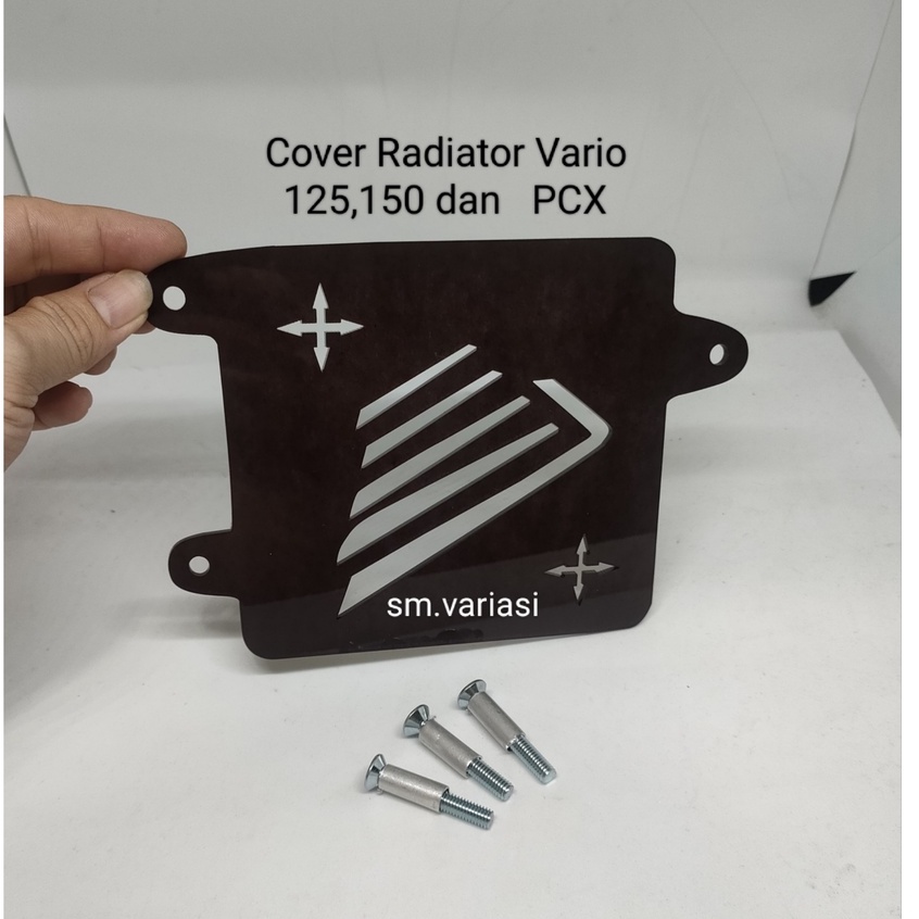 Cover Tutup Radiator PCX Vario 125 150 Bahan Akrilik 3mm Free Baut