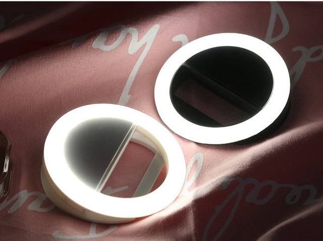 Ringlight Hanaiso Ring Light Selfie Clip Pocket| Lampu Foto Selfie Ringlight Charge USB