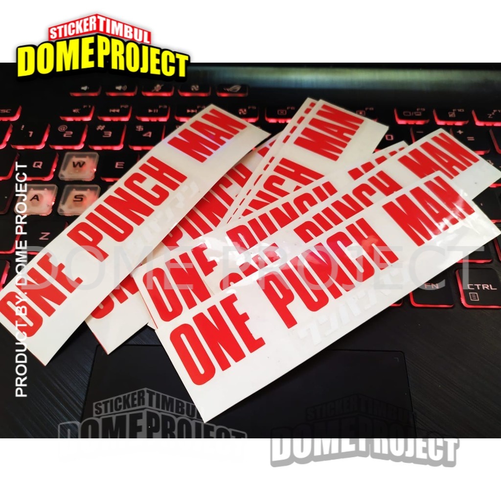 [PROMO BUY 3 GET 1] ONE PUNCH MAN STIKER CUTTING AKSESORIS BODY MOBIL DAN KACA MOBIL