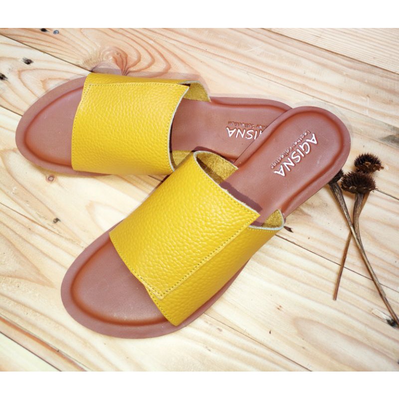 (Bisa cod) sandal kulit garut model tilep