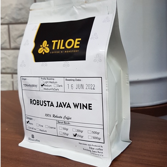 

Kopi Robusta Wine Java Coffee Specialty Bubuk/Biji - 1Kg