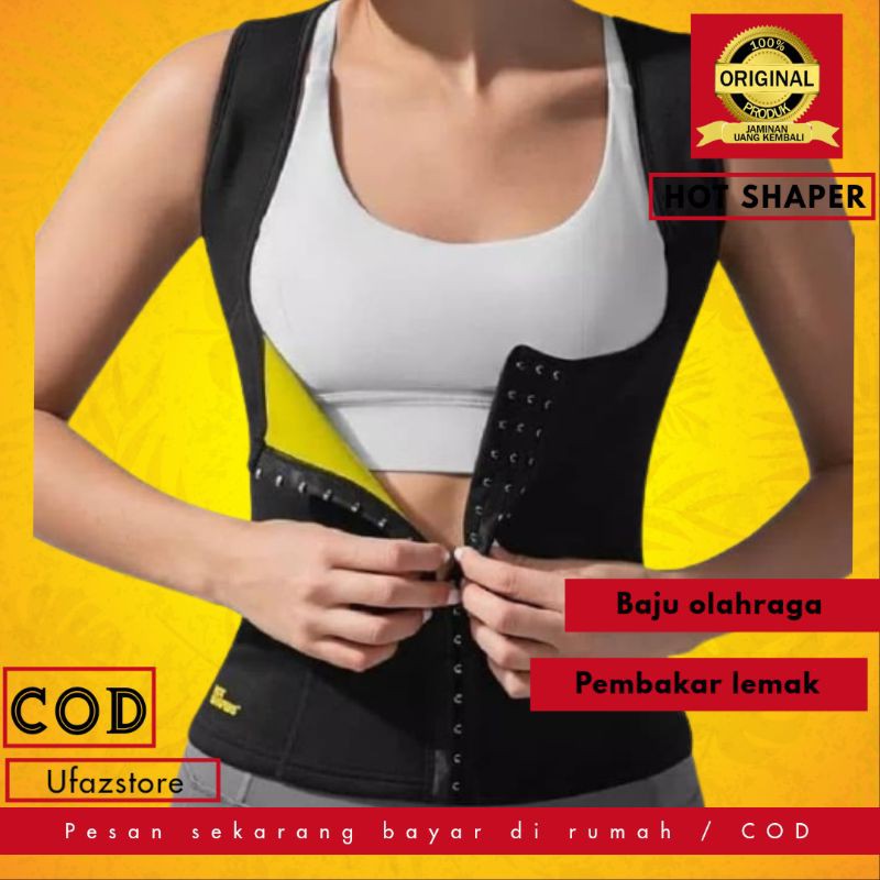 KORSET CORSET WANITA PRIA CAMI HOT SHAPERS WAIST CINCHER / korset baju olahraga pembakar lemak tubuh