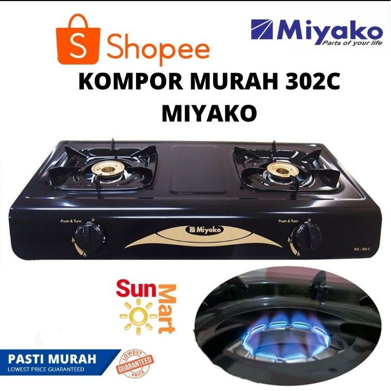 Kompor Miyako 302 C / Kompor Gas 2 Tungku 302C