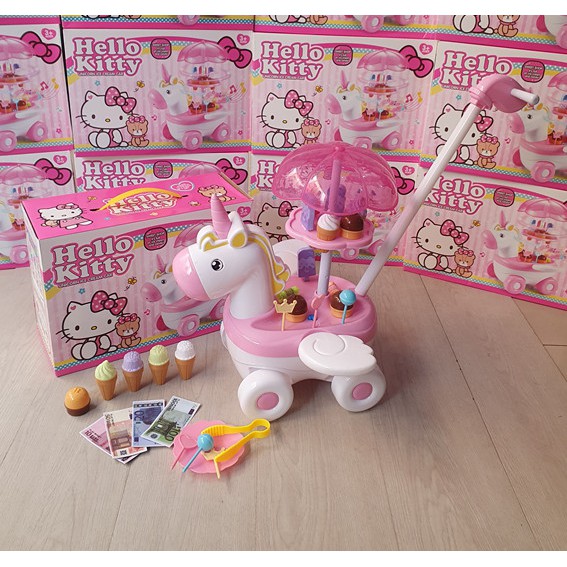 MAINAN ANAK ICE CREAM CART KUDA PONY UNICORN ES KRIM DORONG-1