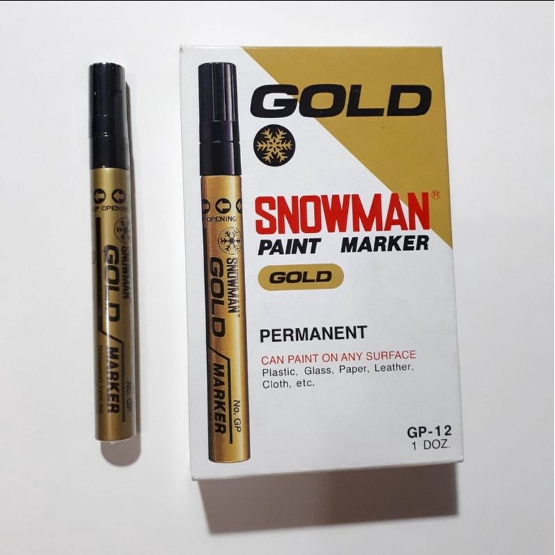 

Snowman Paint Marker Gold GP-12 1 pcs
