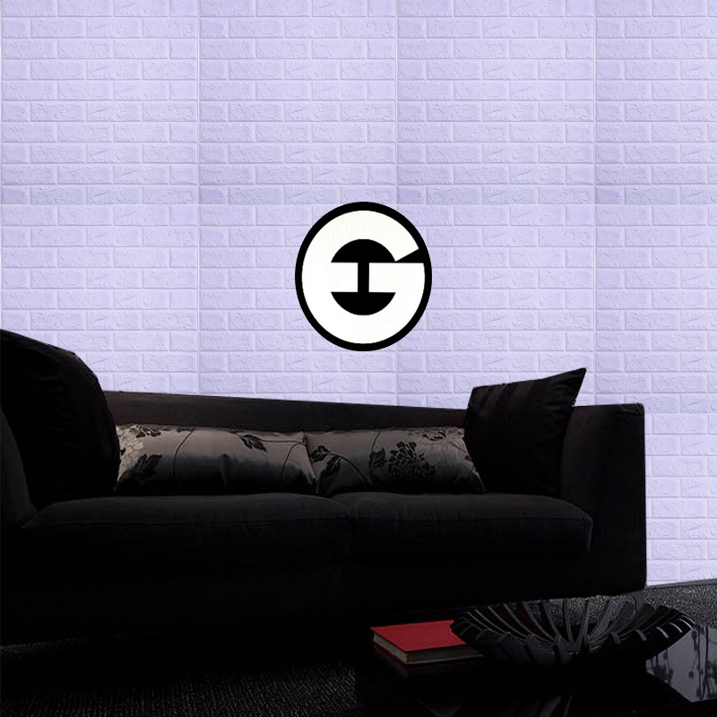 wa Wallpaper Foam Bata Warna Ungu Muda Premium Wallpaper Sticker Tebal 3MM