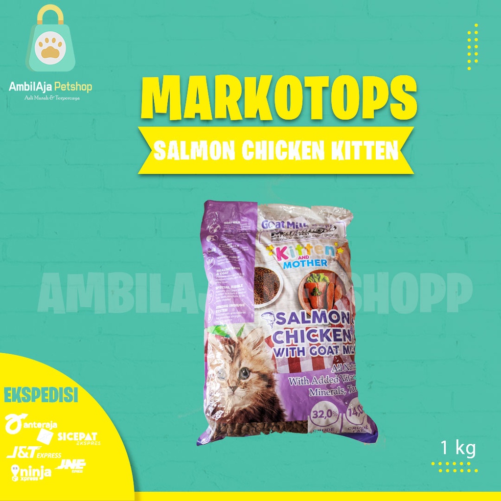 Makanan kucing Markotops 1kg All Variant Dry Food For All Life Stages