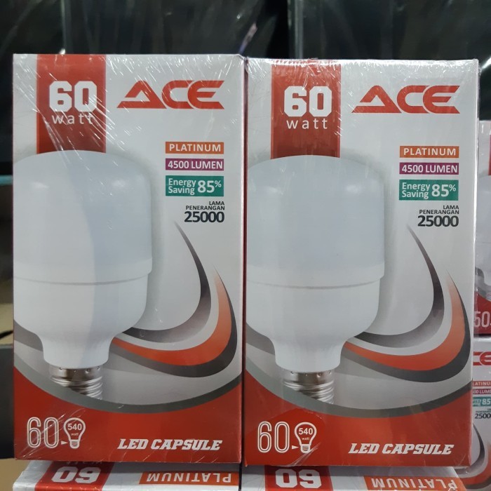 Lampu ACE Garansi 60 Watt Led Capsule Putih Terang