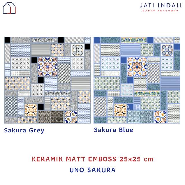 Keramik Lantai Kamar Mandi 25x25 cm Doff UNO SAKURA