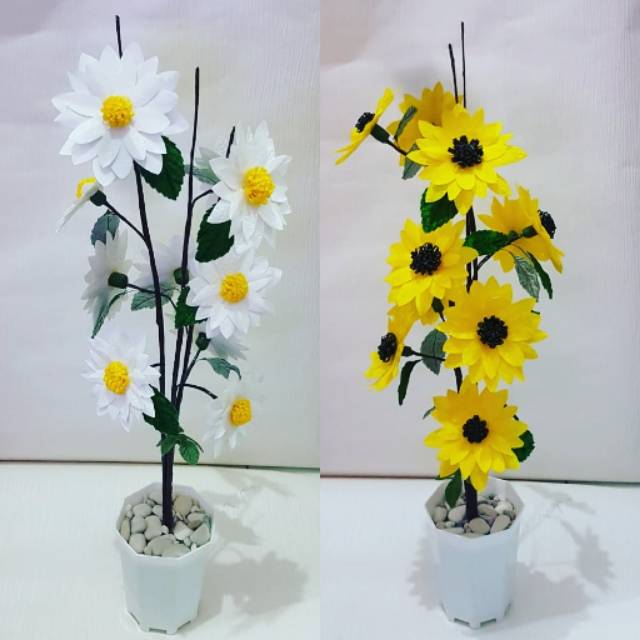Bunga Hias Plastik Matahari Tinggi 70cm