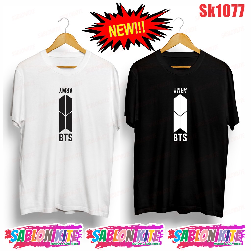 MURAH!!! KAOS ARMY KPOP SK1077 UNISEX ADA BYK WARNA 30S