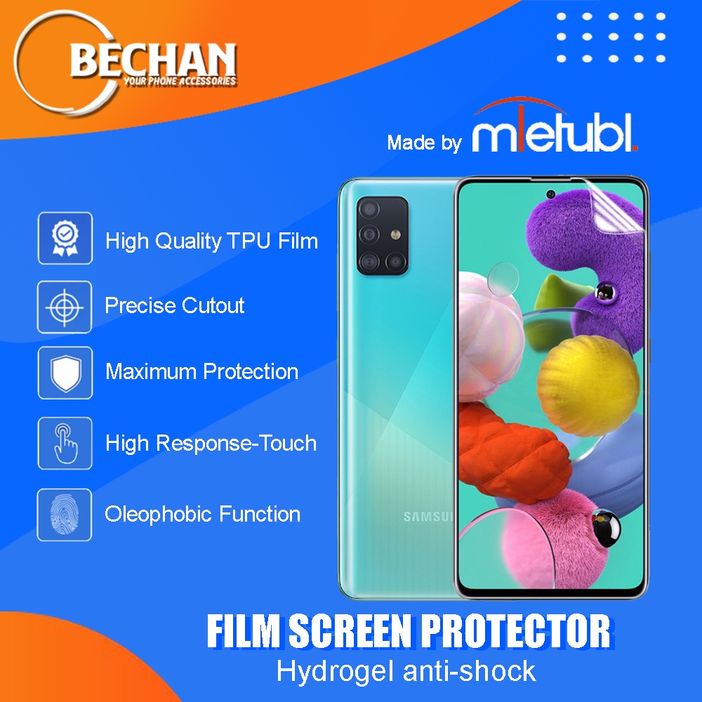 Samsung A51 Anti Gores Hydrogel Premium Screen Protector Clear HD TPU Full Layar