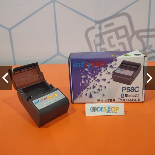 MINI PRINTER BLUETOOTH PAKAI CHARGER |PORTABLE | INFORCE P-58C