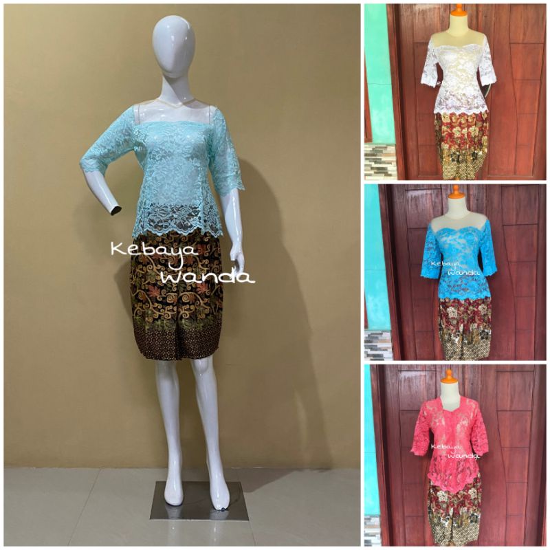 Setelan Kebaya Brokat plus Rok