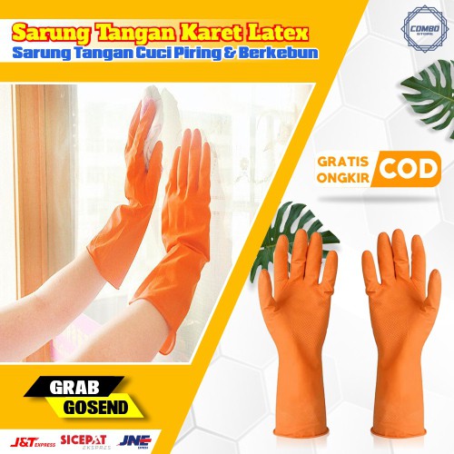 Sarung Tangan Karet Cuci Piring Latex Panjang Rubber Hand Gloves