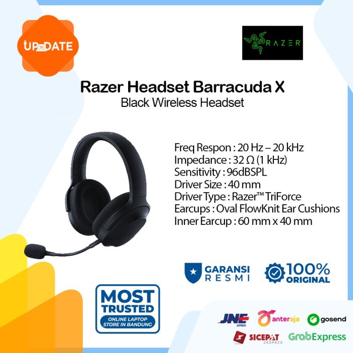 Razer Headset Wireless Barracuda X - Black