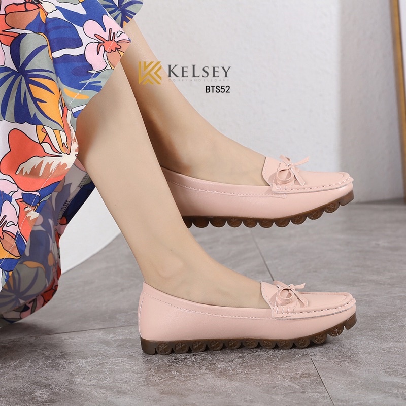 (GRATIS ALAS KAKI) Kelsey Sepatu Slip On / Sepatu Flat Shoes Wanita BTS52