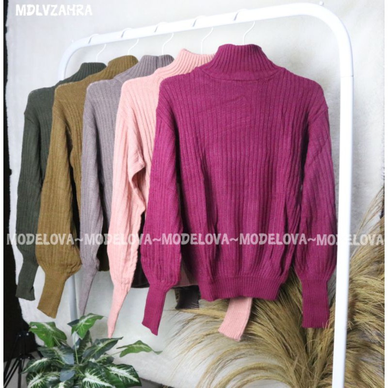 MDLV ~ BAJU RAJUT TOP ZAHRA (BG) // ATASAN RAJUT LENGAN PANJANG // WOMEN KNIT TOP // FASHION WANITA