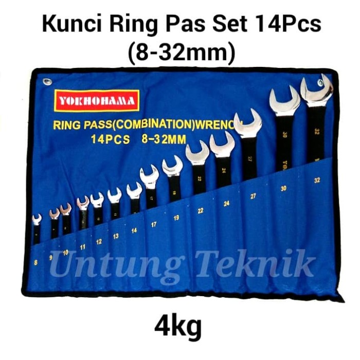 YOKOHAMA 14 pcs Kunci RIng Pas set 8-32mm - Combination Wrench Heavy D