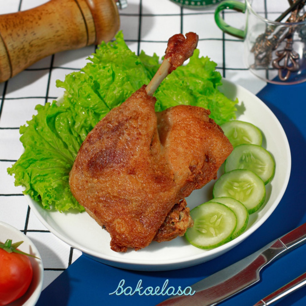 

Bebek Goreng Premium | Marinasi 96 jam | MSG-Free | Teknik Perancis Bahan Pilihan | Confit de Canard | Matang, Frozen, Vacuum-Packed