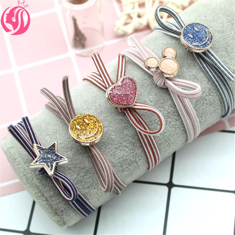Ikat Rambut Elastis Gaya Korea Motif Bintang untuk Wanita Ikat Rambut Elastis Gaya Korea Motif Bintang untuk Wanita